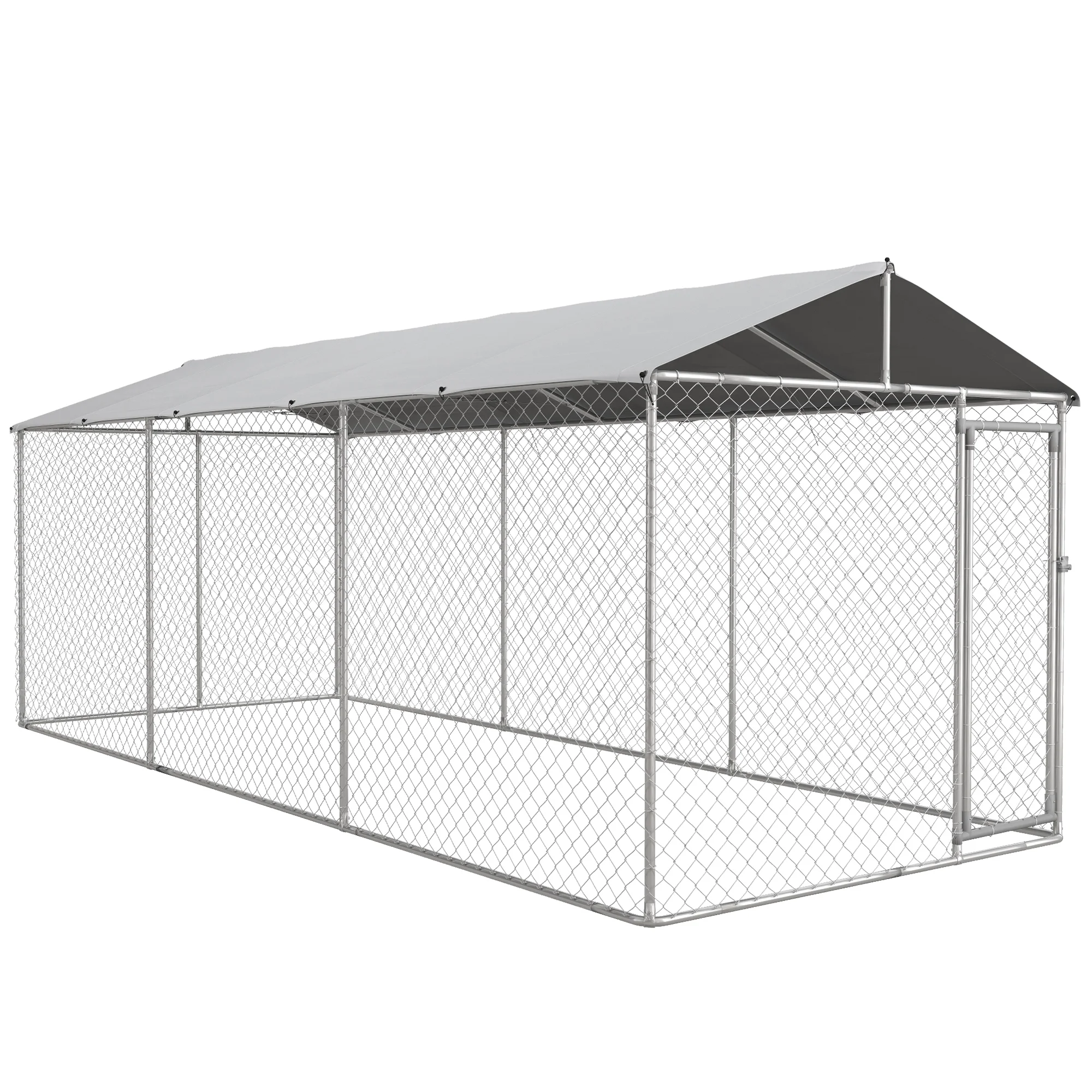 2025 PawHut 19.7' x 7.5' x 7.5' Outdoor Dog Kennel W/ Waterproof Roof