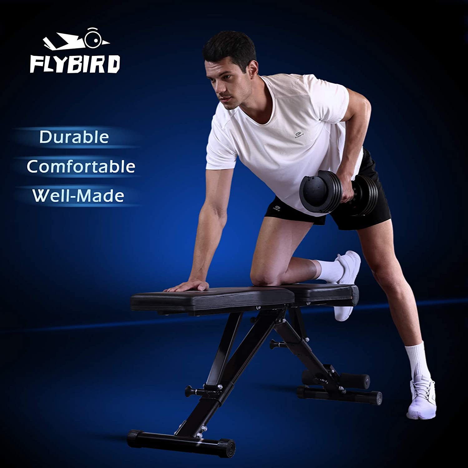 Weight Bench, Adjustable Strength Training Bench for Full Body Workout
