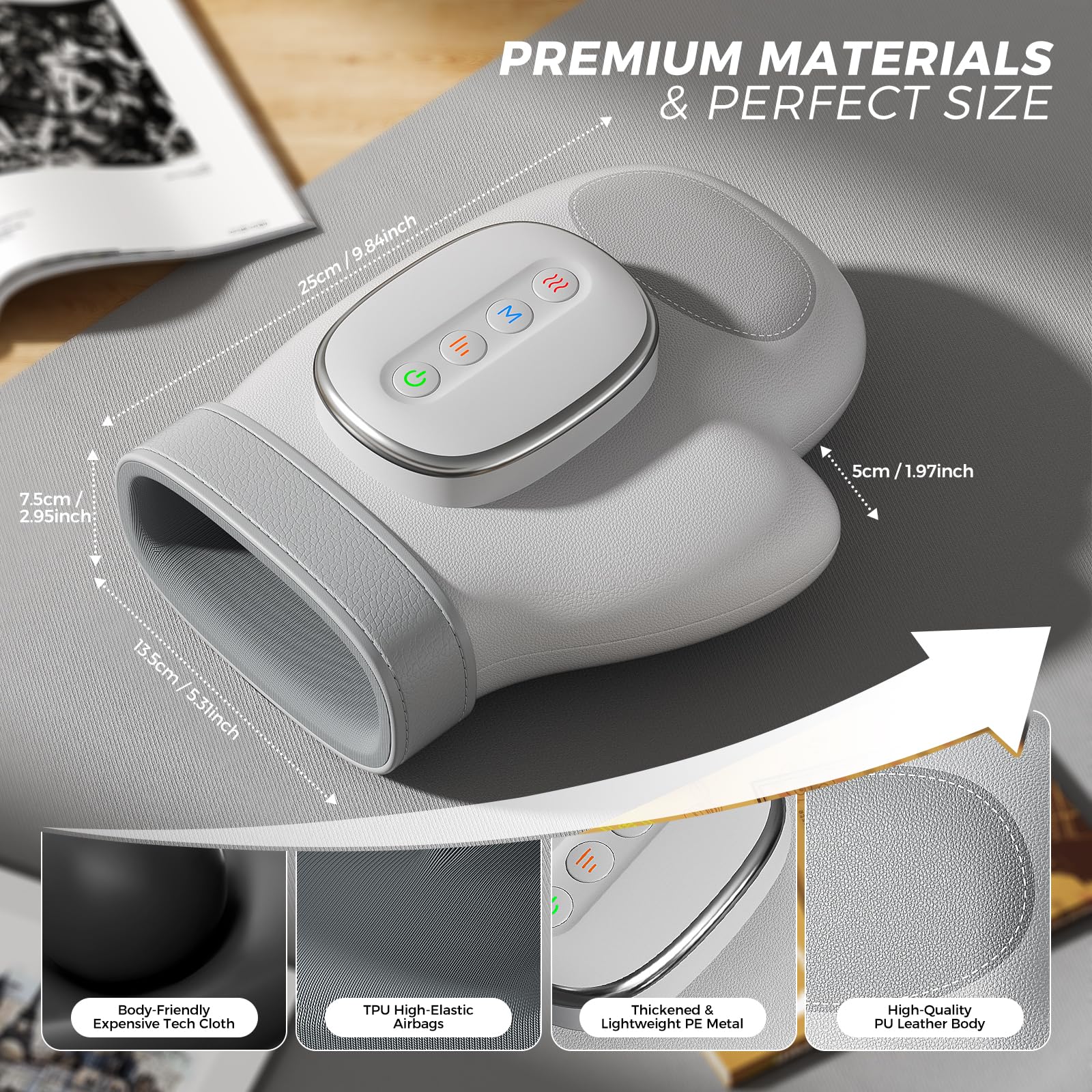 WUX Hand Massager with Heat Compression Relief