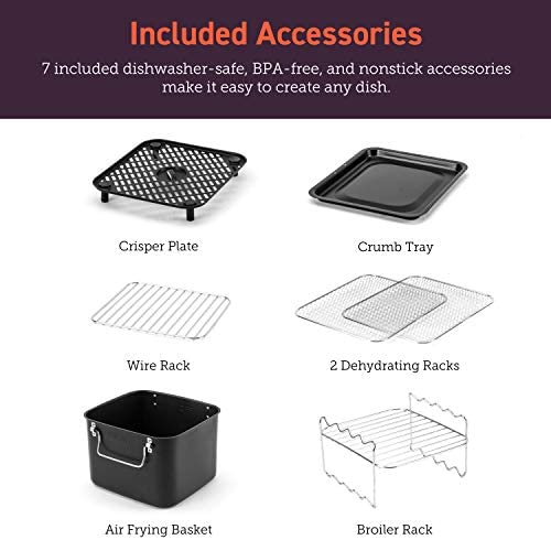 Air Fryer 6.8Qt, Dual Blaze with 360 ThermoIQ Tech