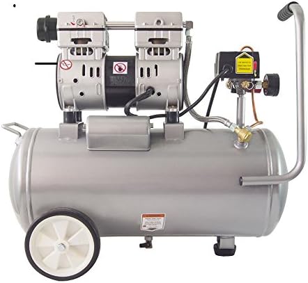 Air Tools 8010 Ultra Quiet Oil-Free Air Compressor, 1.0 HP, 8 Gallon, 120 PSI, 60 dB Noise Level
