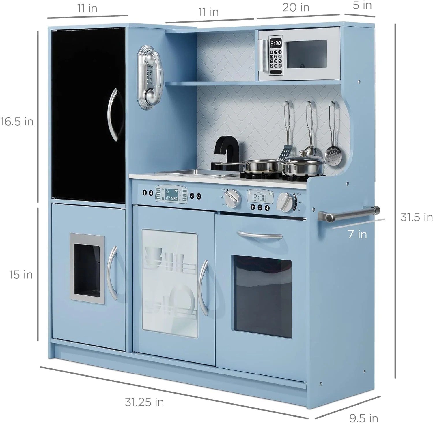 2025 Best Pretend Kitchen Wooden Toy Set for Kids