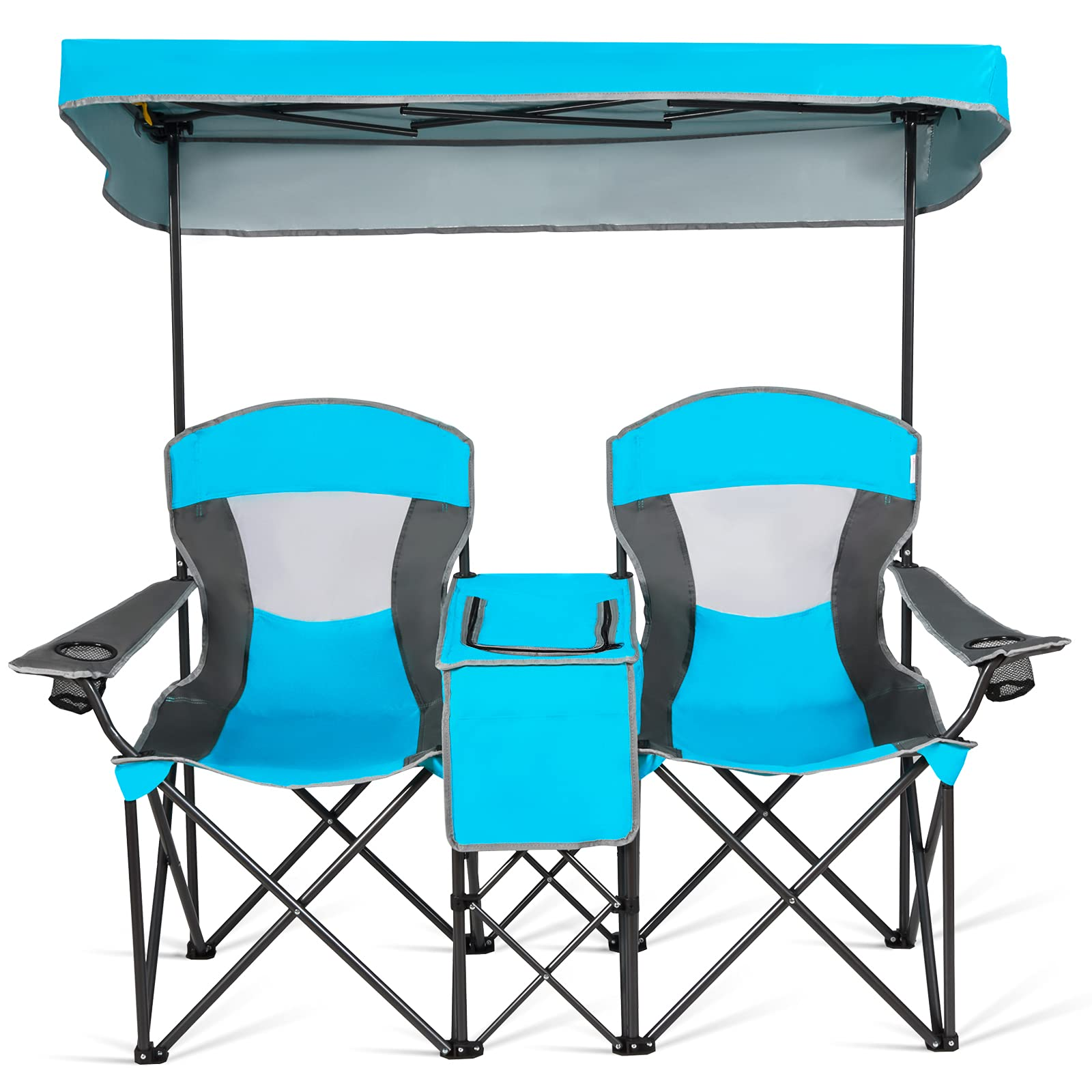 Double Camping Seat w/Shade Canopy