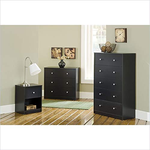 3 Piece Bedroom Set with 6-Drawer Double Dresser