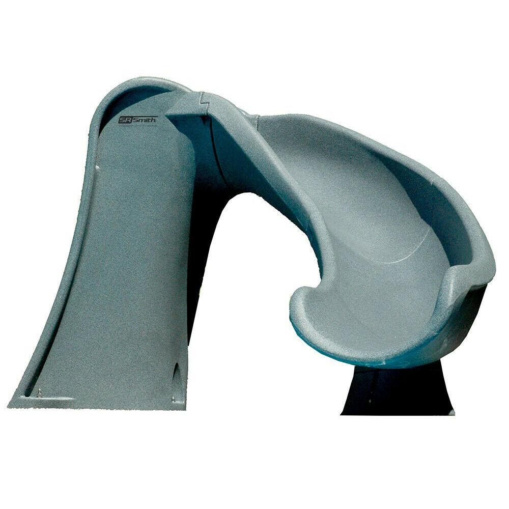 2025 S.R. Smith 698-209-58124 Cyclone Right Curve Swimming Pool Slide, Gray Granite