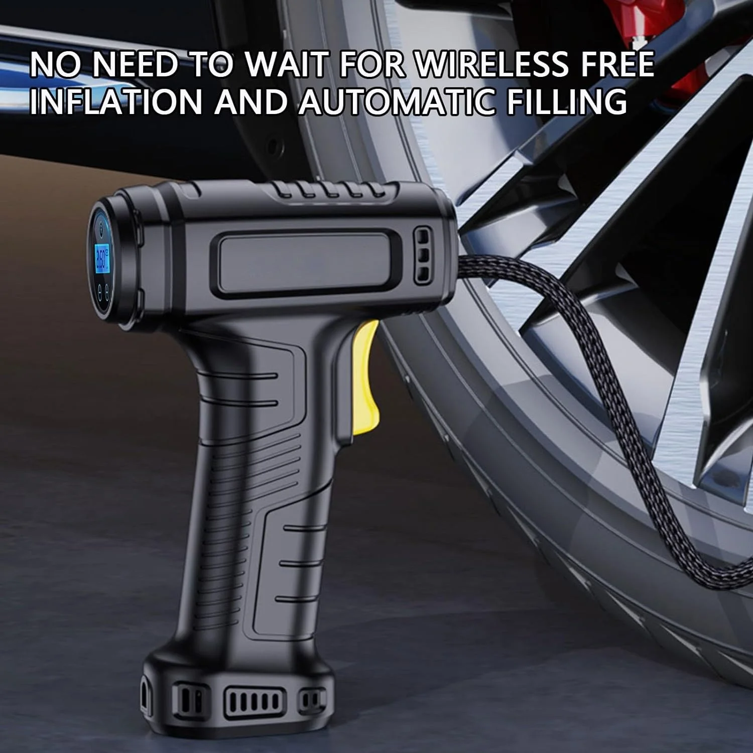 2025 Tire Inflator Pump with Emergency LED Light - 12V