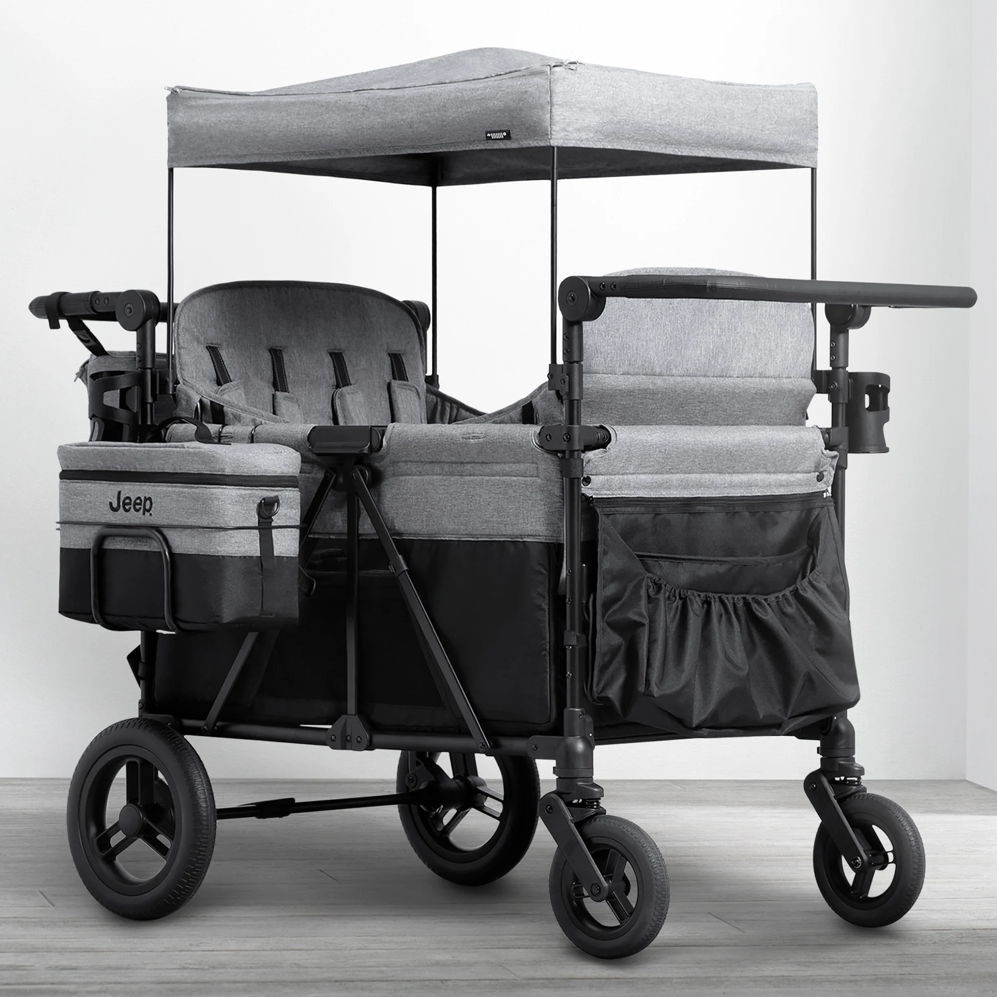 2025 Jeep Wrangler Deluxe 4 Seater Stroller Wagon with Cooler Bag
