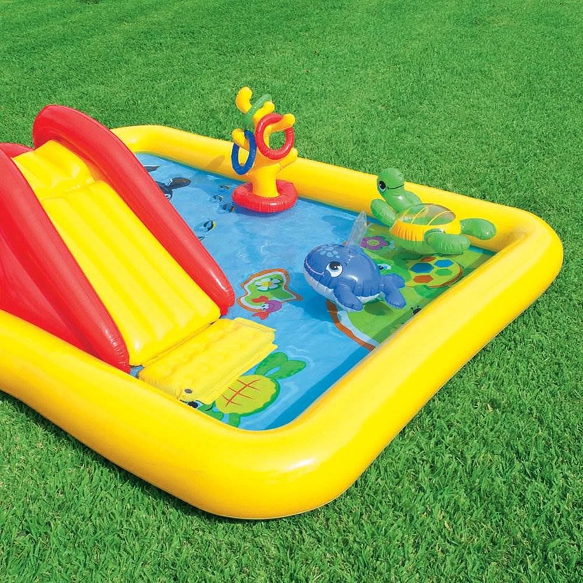Dinoland Kiddie Inflatable Pool & Inflatable Ocean Backyard Kiddie Pool