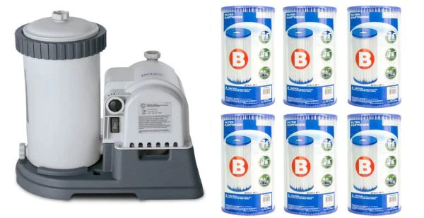 Krystal Clear Pool Filter Pump w/ GCFI 6 Type B Cartridges