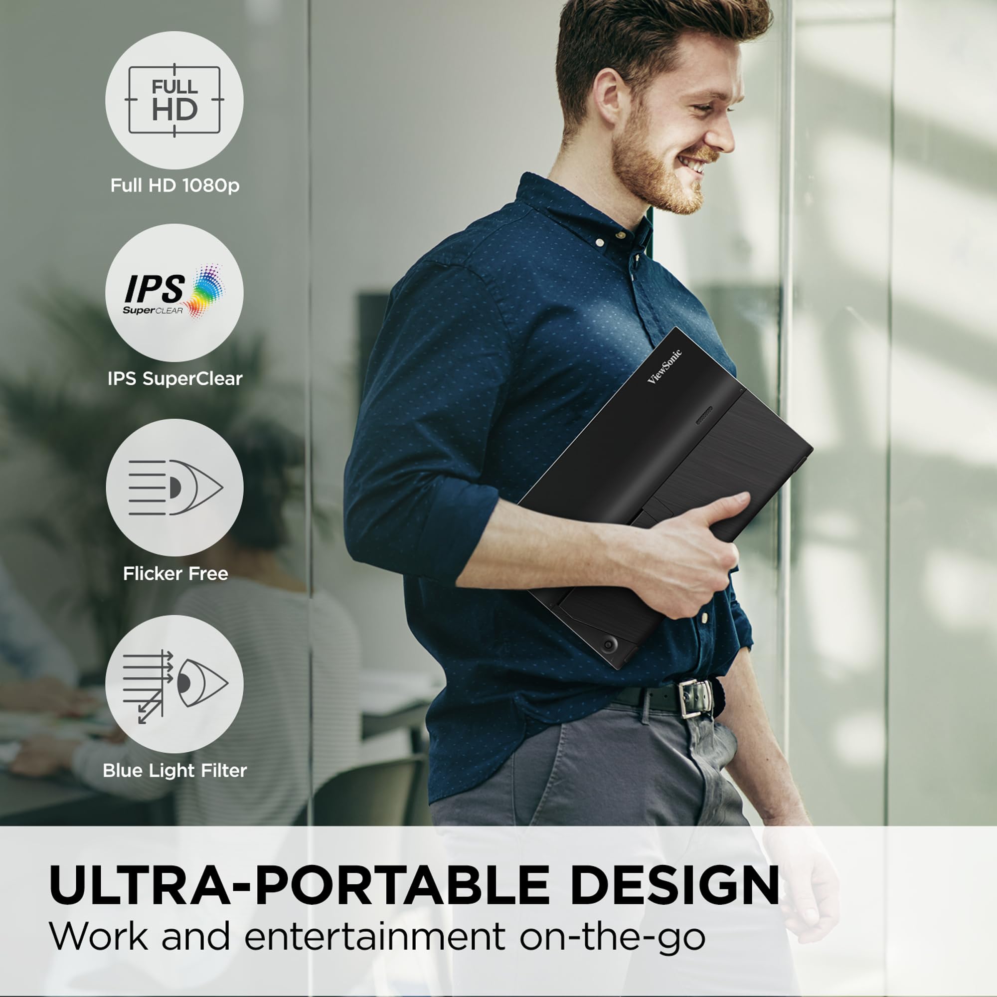 ViewSonic 15.6 Inch 1080p Portable IPS Monitor