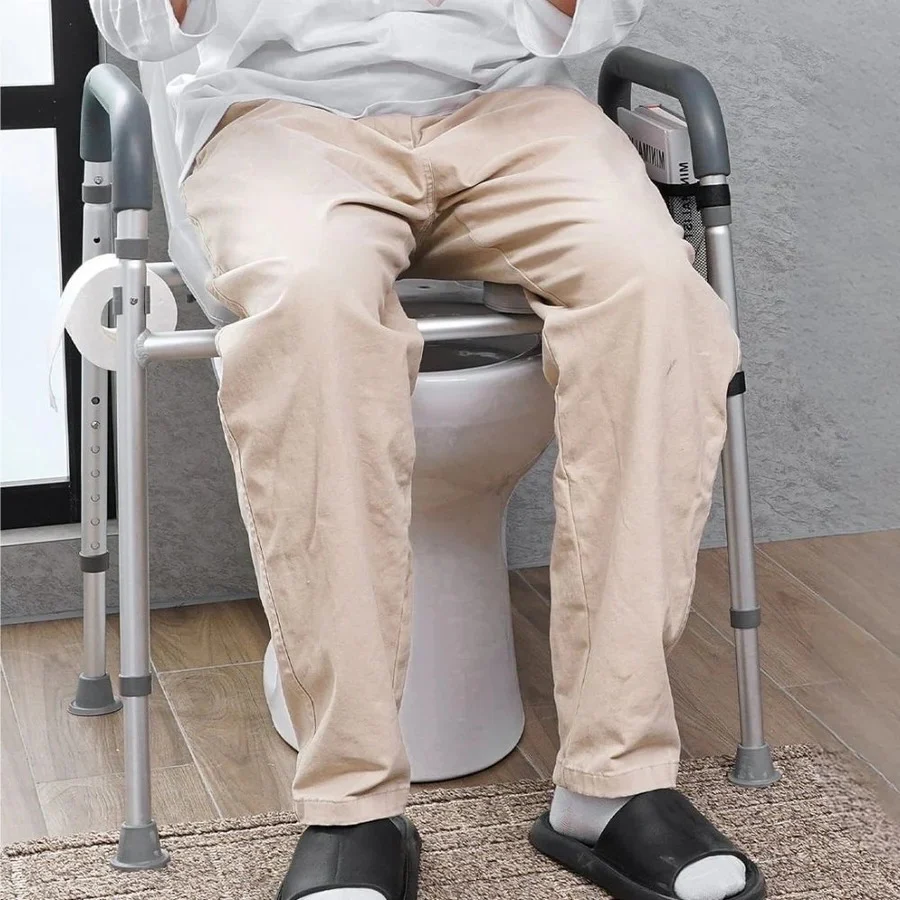 Sturdy Raised Toilet Seat Riser with Handles