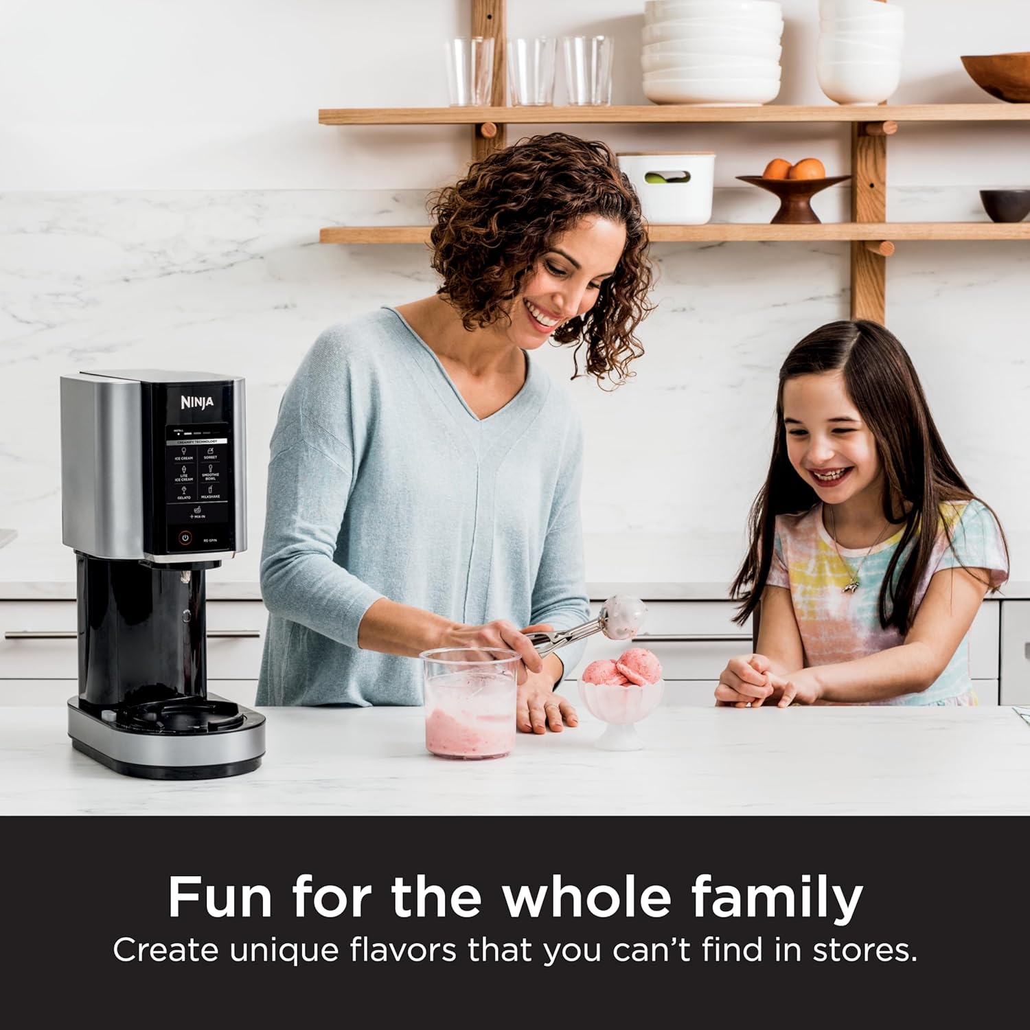 2025 NC301 CREAMi Ice Cream Maker, for Gelato, Mix-ins, Milkshakes, Sorbet, Smoothie Bowls & More, 7 One-Touch Programs, with (2) Pint Containers & Lids, Compact Size, Perfect for Kids, Silver