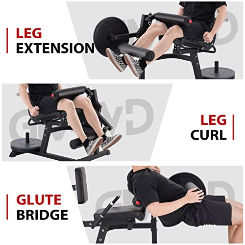 GMWD Leg Extension Machine and Curl, Lower Body Special Leg Machine, Adjustable Leg Exercise Bench