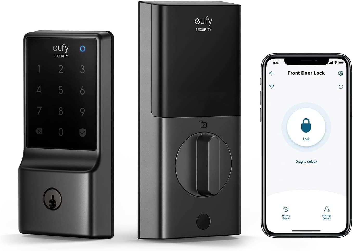 eufy Security Smart Lock C210, 5-in-1 Keyless Entry Door Lock, Built-in WiFi Deadbolt