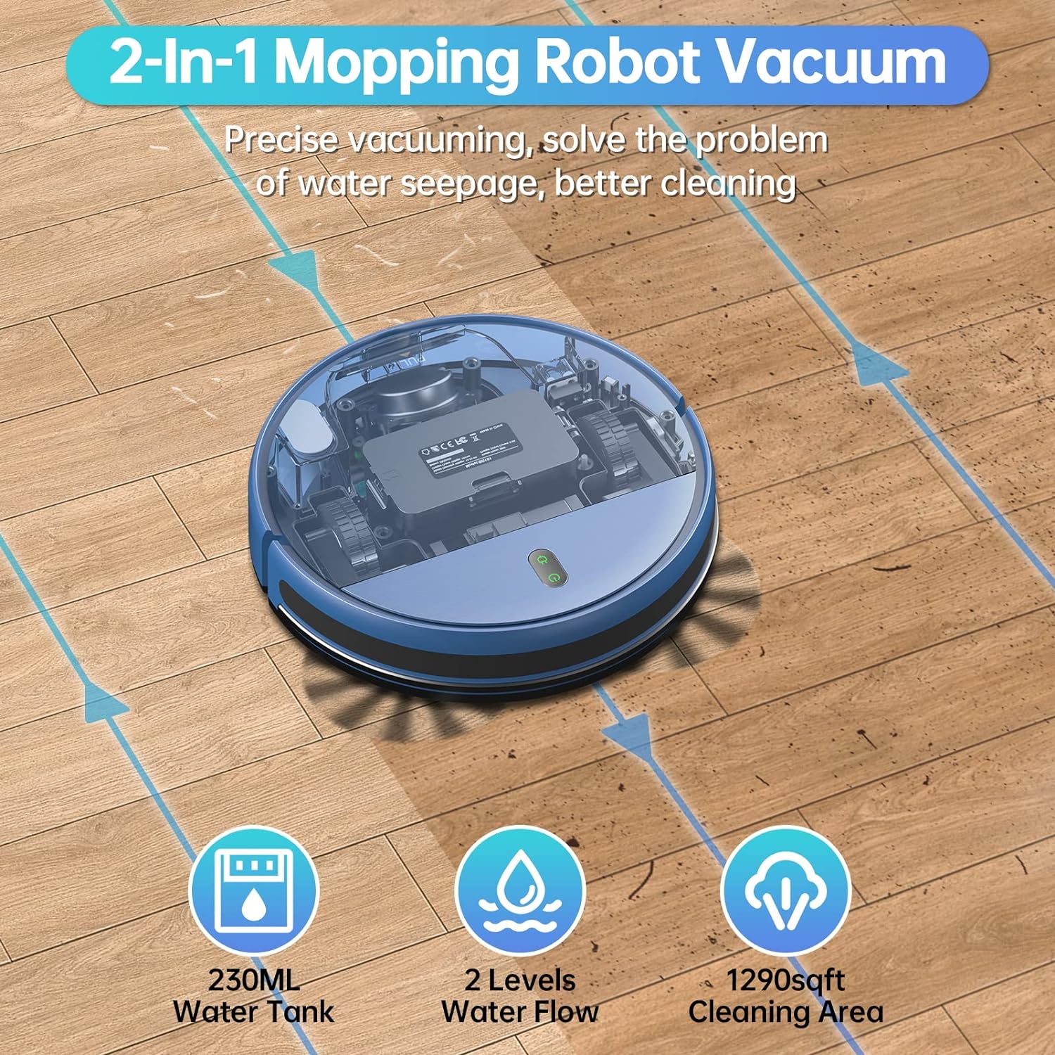 Sweeping robot and mop combo, self-charging, slim