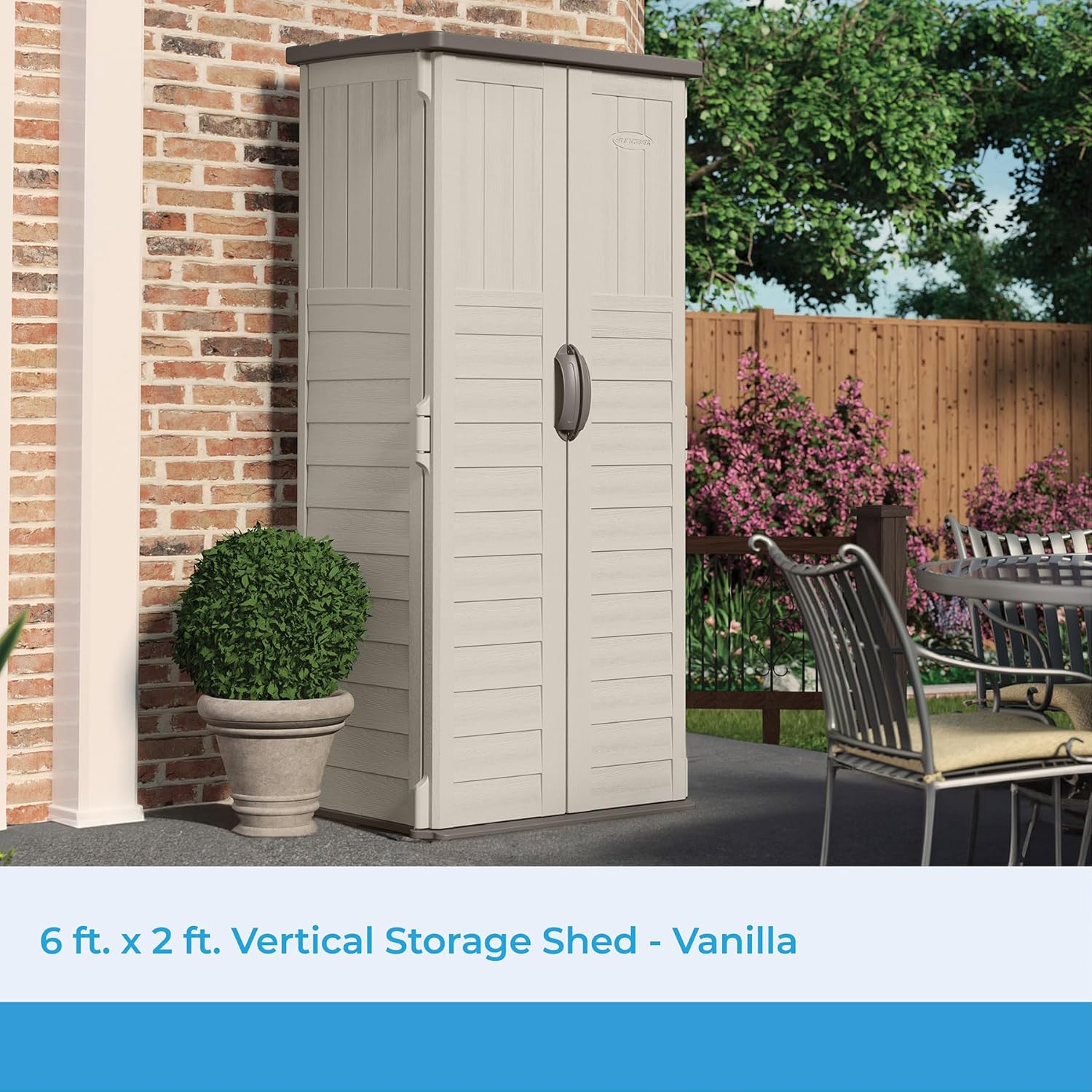 Vertical Outdoor Storage Shed – Lockable & Durable