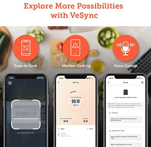 Air Fryer 6.8Qt, Dual Blaze with 360 ThermoIQ Tech