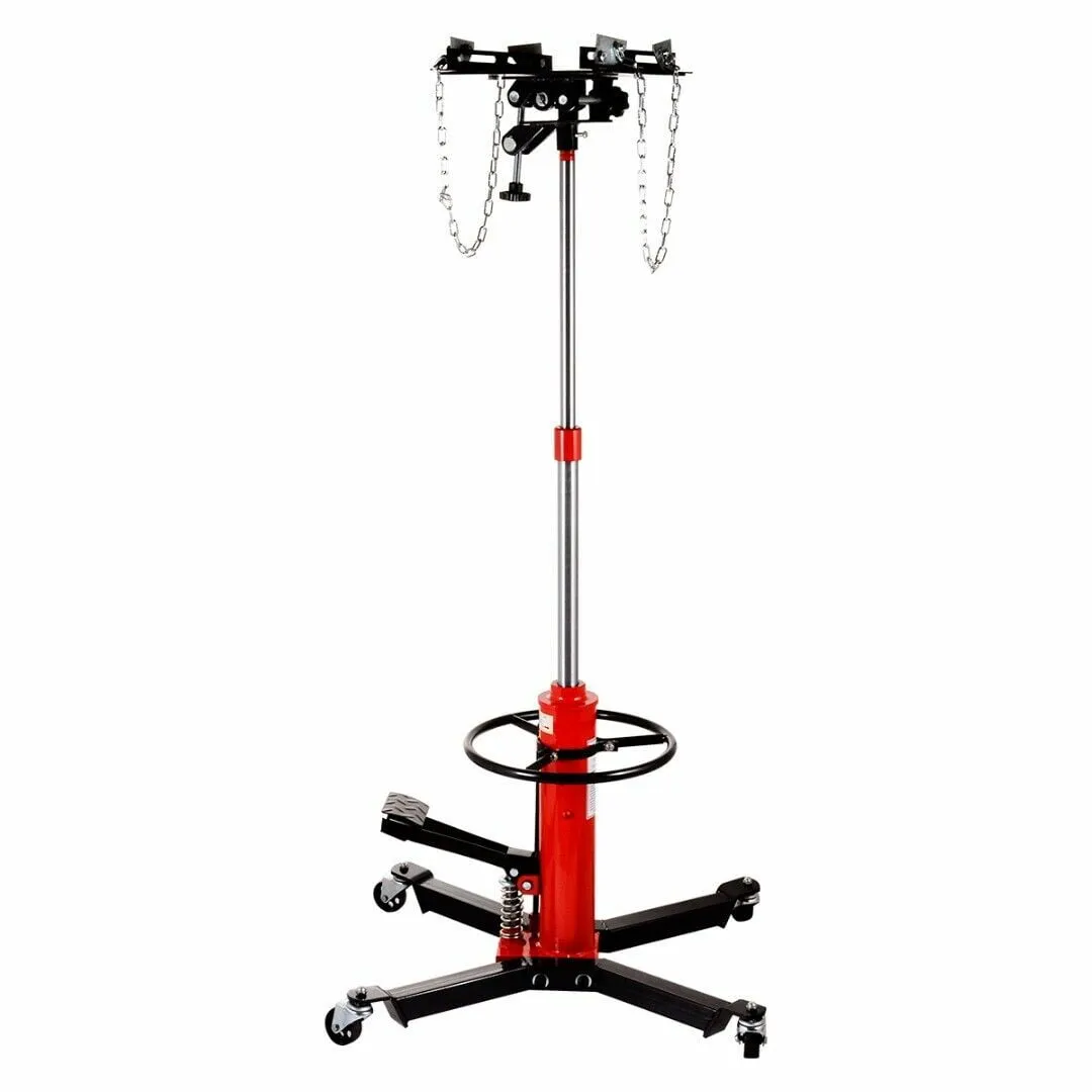 Hydraulic Car Transmission Jack Vertical Lift,1660 Pounds,360掳Rotating Wheel Lift,Red