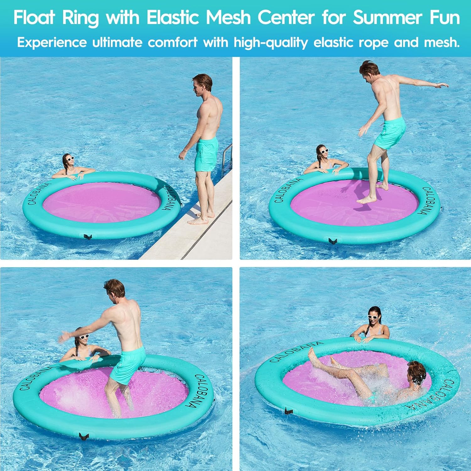 Round Floating Ring Hammock - Heavy Duty Inflatable Raft