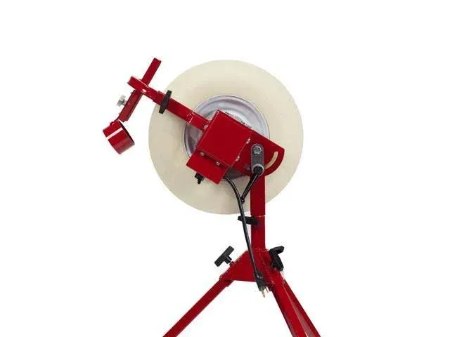 First Pitch Baseline Real Softball and Baseball Pitching Machine Up to 70MPH