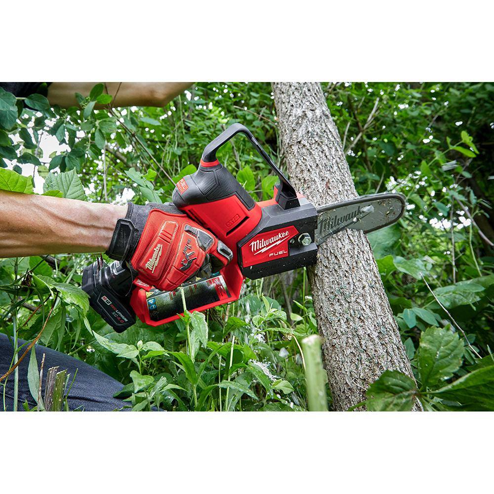 12V Lithium-Ion Brushless Electric Cordless Pruning Saw HATCHET w/M12 8 in. Hedge Trimmer Kit