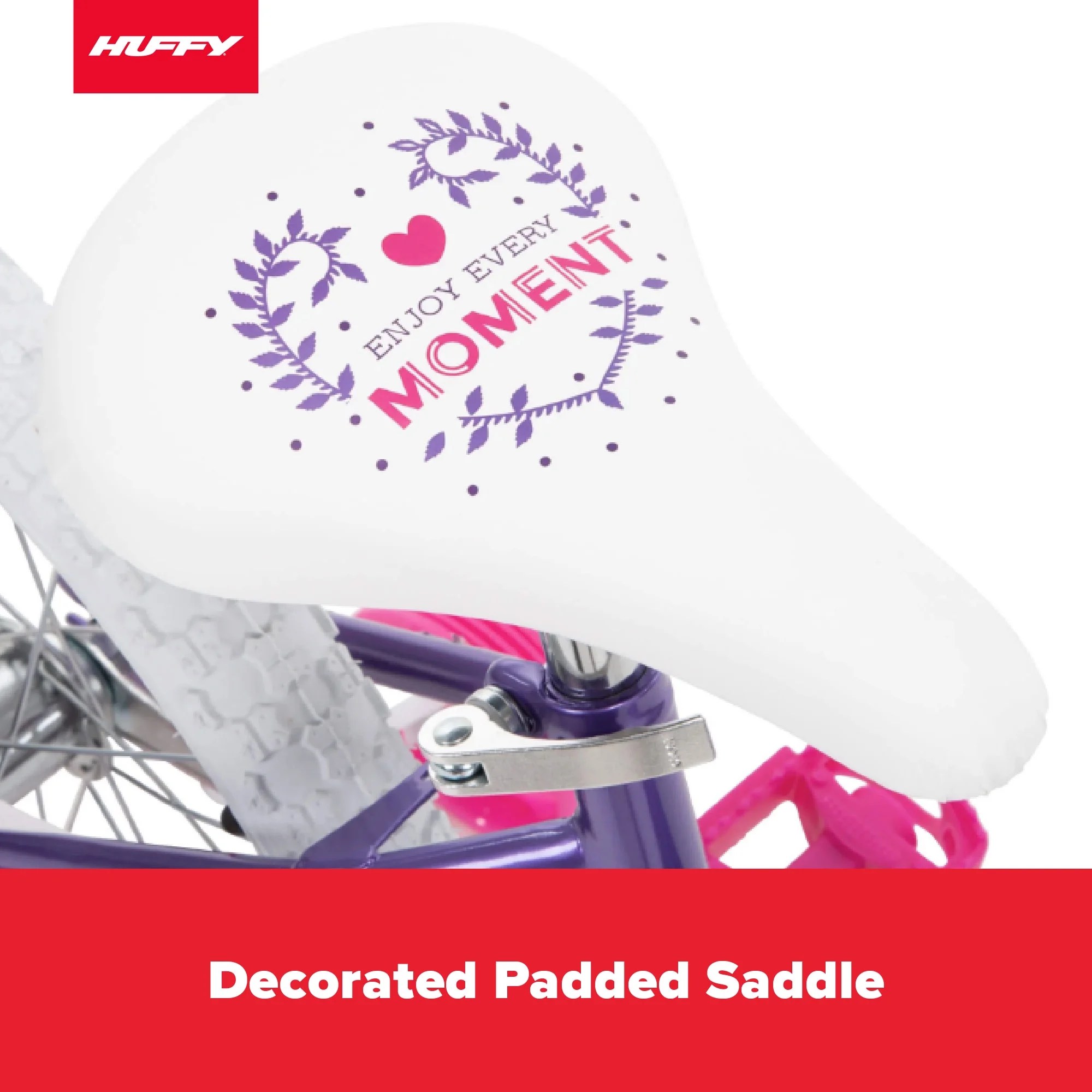 Huffy 18′′ Sea Star Kids’ Bike, Fits Riders 3’5′′ – 4’1′′, Purple, Child, Girl’s