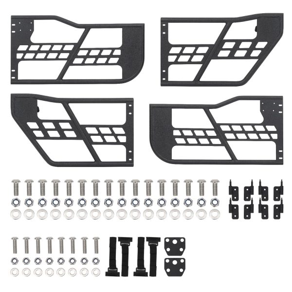 Off Road Safari Tubular Doors Compatible with 2018-2023 Wrangler JL 4 Door – Set of 4 Fat Tube Half Doors for Adventure