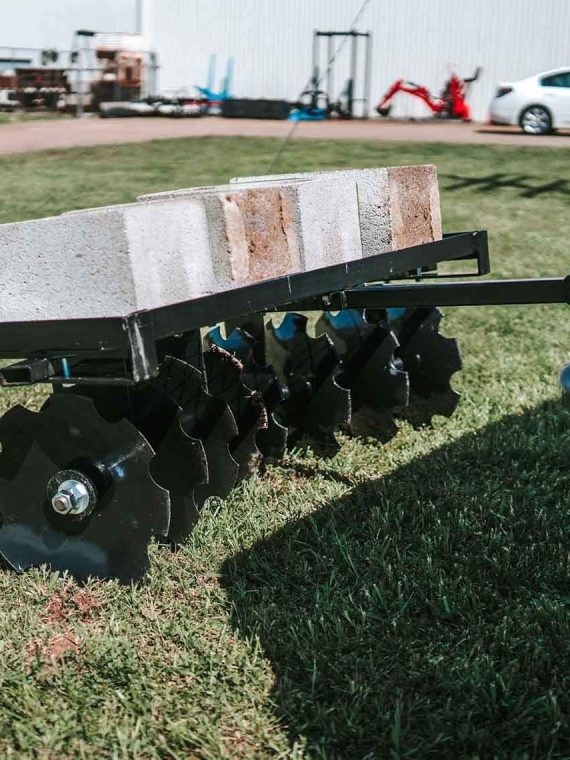 2025 Distributors Inc. 4-Ft Notched Disc Harrow Attachment Pull Behind for ATV and UTV 2-in Towball Hitch NO250072