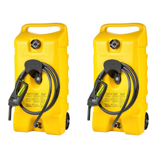 14 Gal Diesel Fuel Tank Container Pump, 2 Pack, Yellow