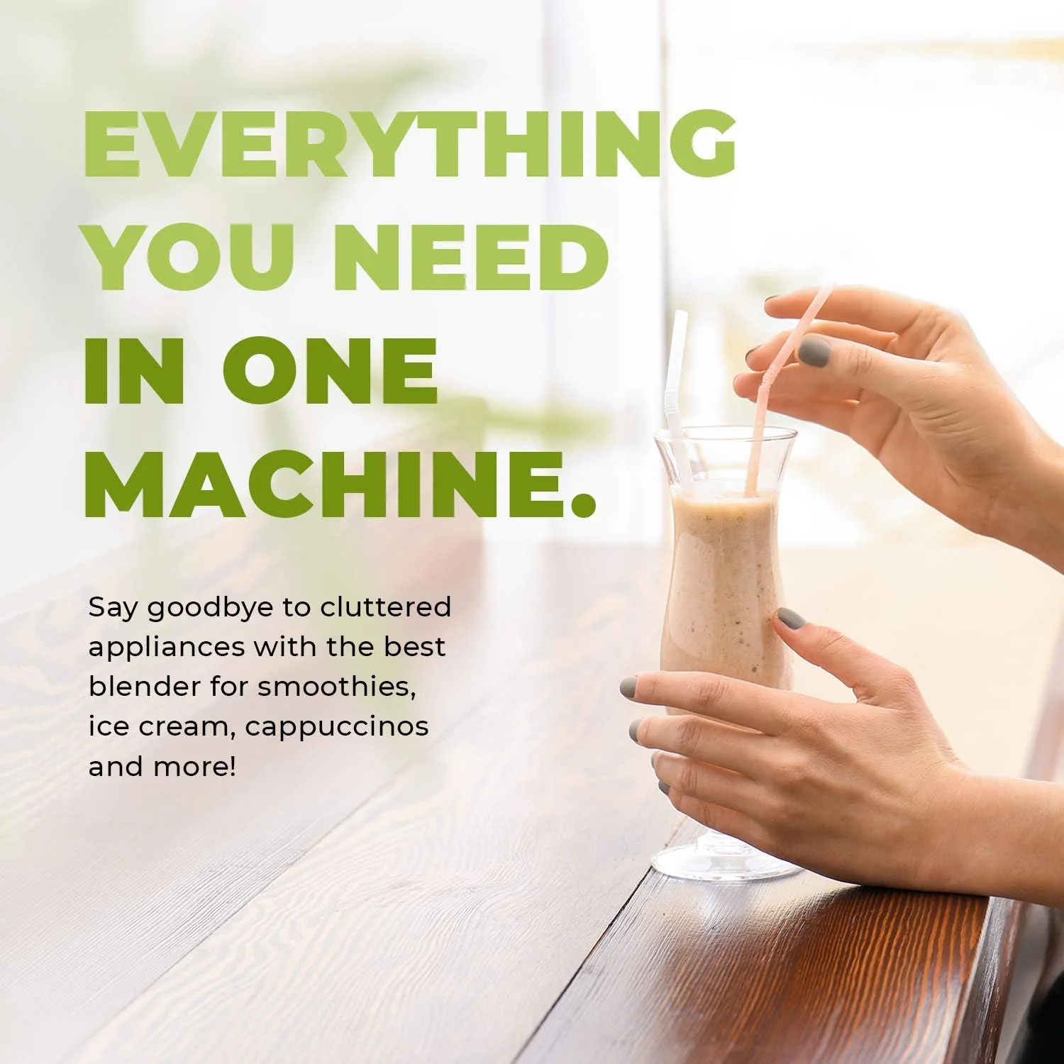 Commercial Blender Countertop Blender with Stainless Steel Blades