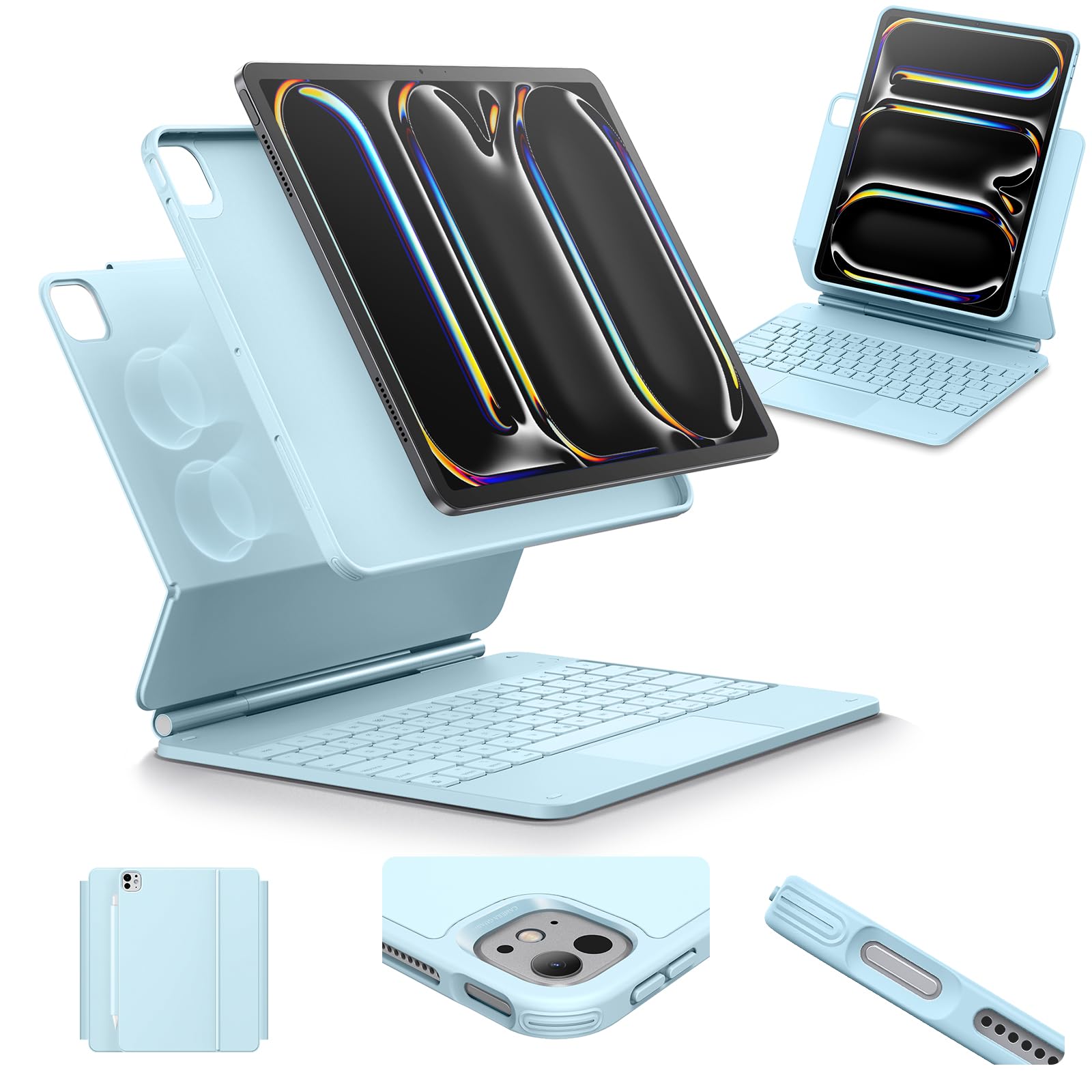 ESR iPad Pro 13 Inch Case with Keyboard (M4, 2024)