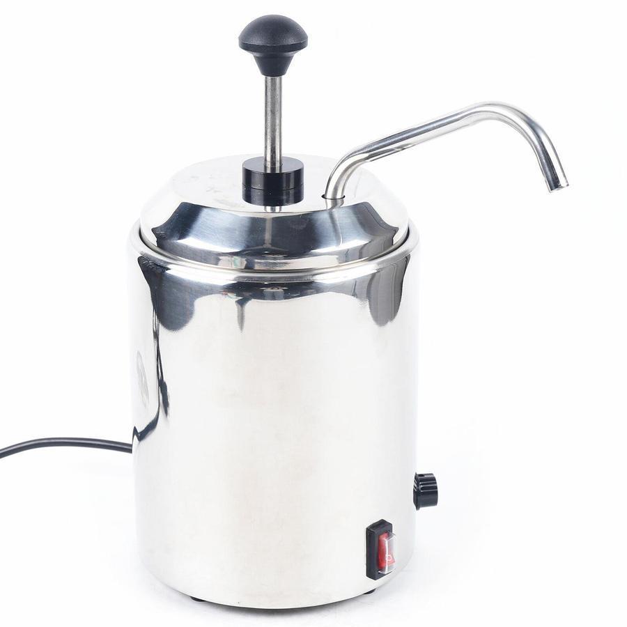 2.6 Qt Melted Butter Dispenser Nacho Cheese Warmer Popcorn Condiment Melter Warmer Pump Dispenser Nacho Cheese Sauce Melter Pump W/Heated Spout