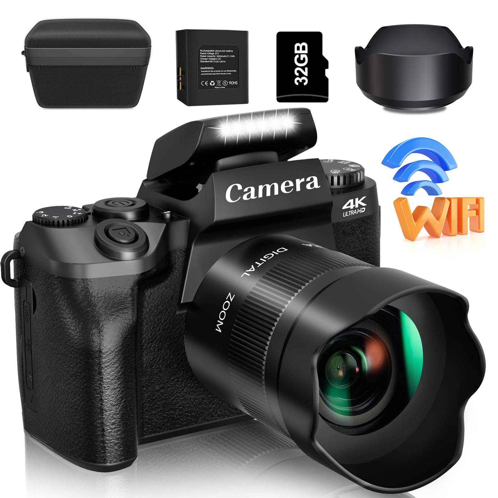 Saneen Digital Camera, 4k Cameras for Photography & Video