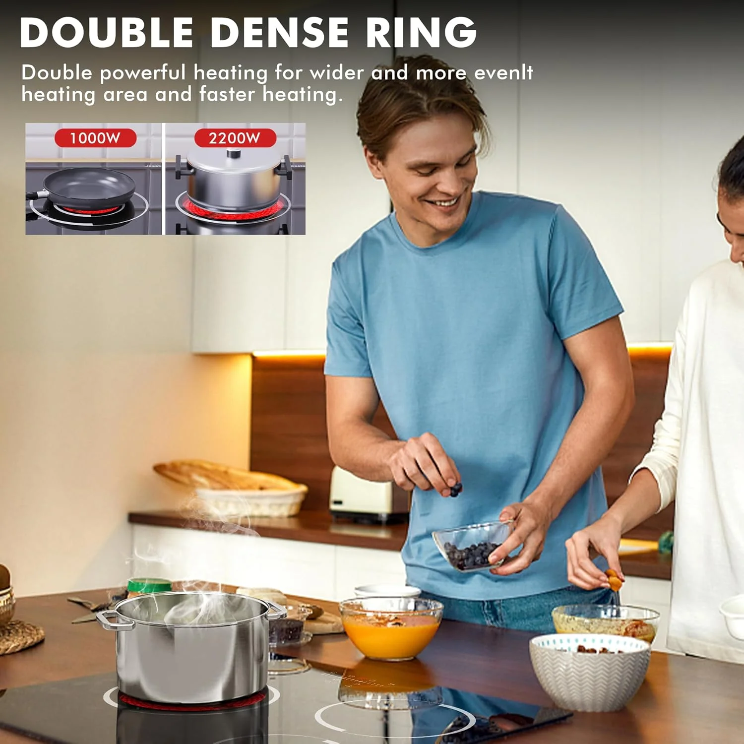 Electric Cooktop 30 Inch - 5 Burners Built-in Ceramic Cooktop, 30