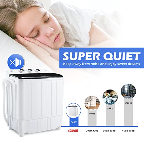 HABUTWAY Portable Washing Machine 17.6Lbs Capacity Washer and Dryer Combo