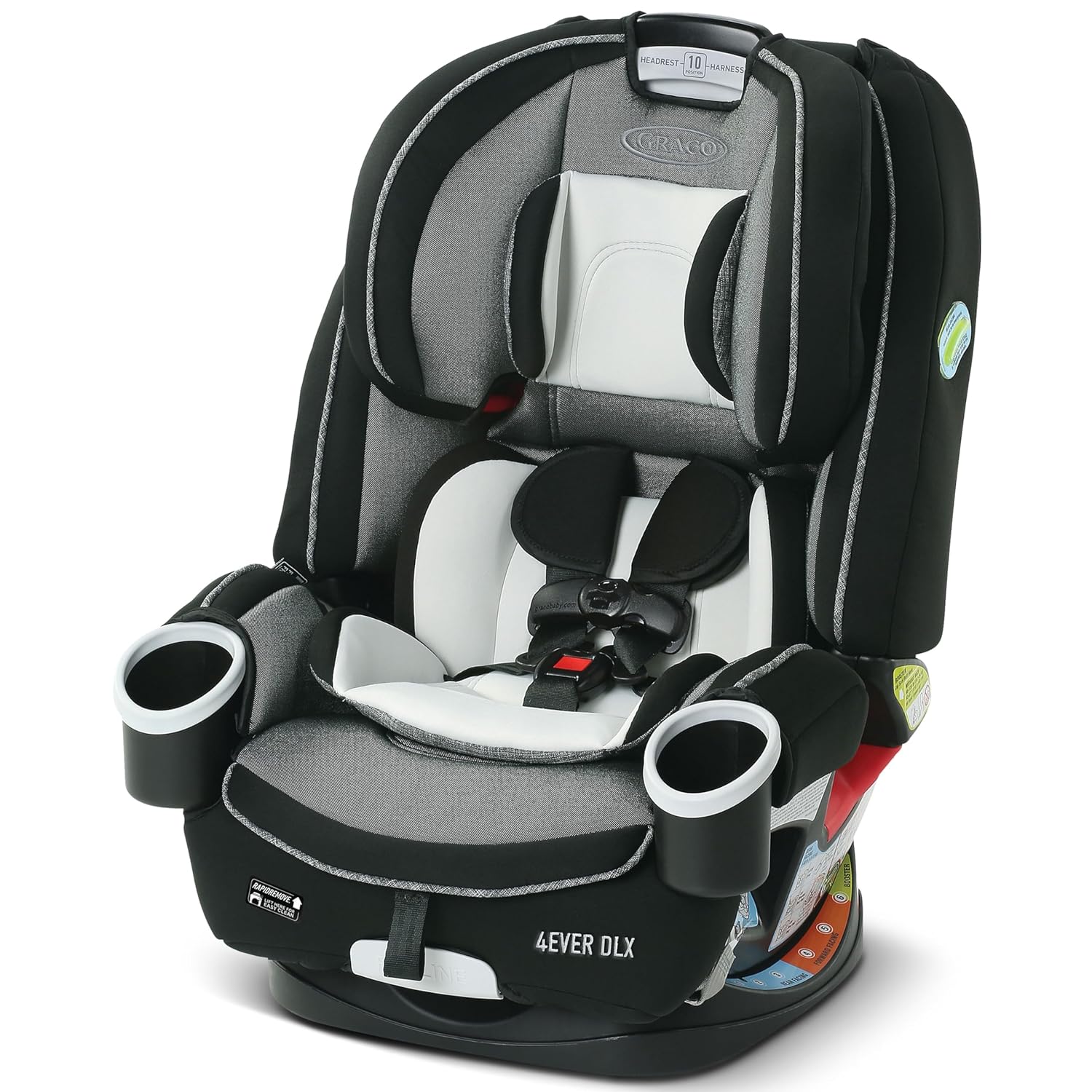 4Ever Dlx 4-In-1 Car Seat - Grey, Infant to Toddler
