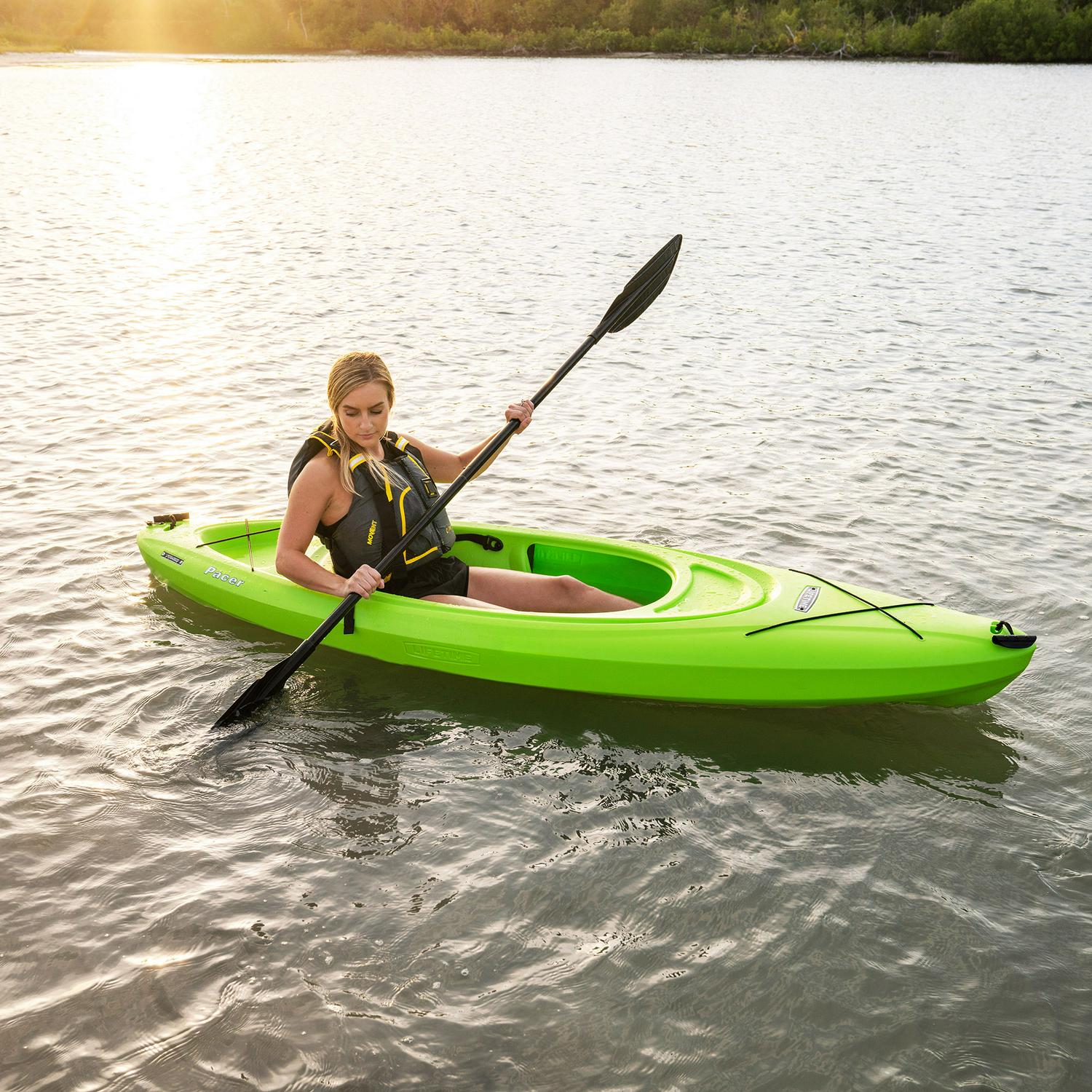 Lifetime Pacer 8 ft Sit-In Kayak (Paddle Included), Green