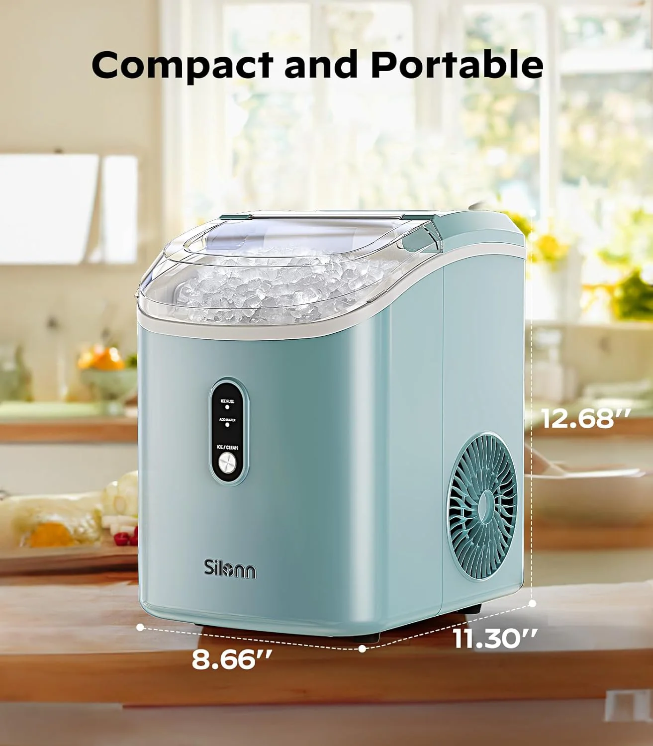 Ice Maker Countertop Silonn Chewable Pellet Ice Machine