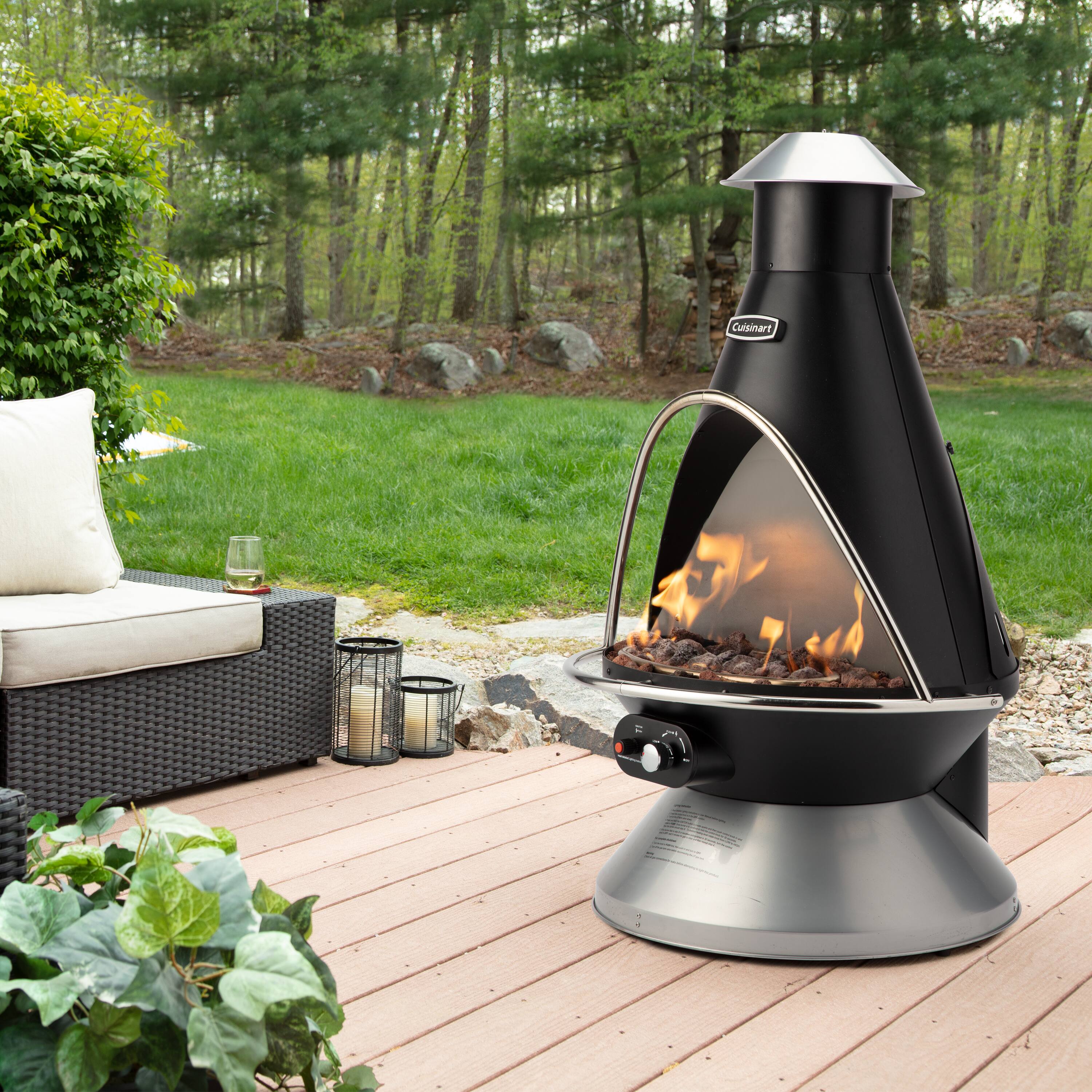 Cuisinart – Chimenea Propane Fire Pit – Black