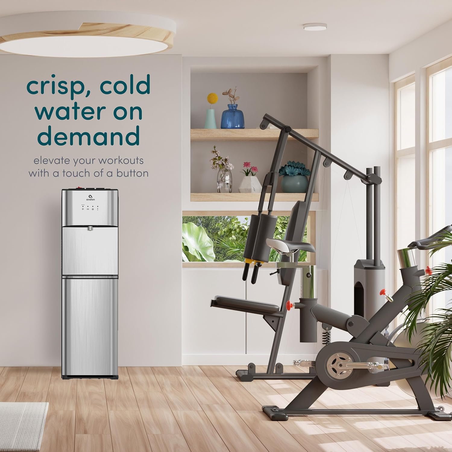 Limited Edition Self Cleaning Water Cooler Water Dispenser - 3 Temperature Settings - Hot, Cold & Room Water, Durable Stainless Steel Construction, Bottom Loading - UL Listed-Avalon