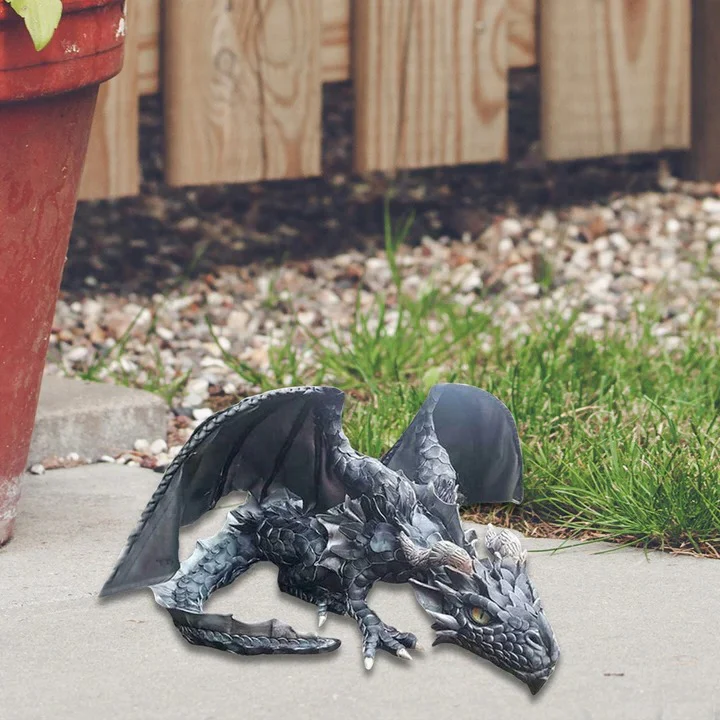 Crouching Dragon Guardian Statue