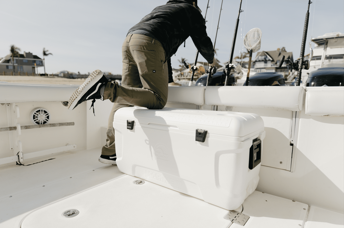 150 Qt Latitude Marine Hard Side Cooler, White