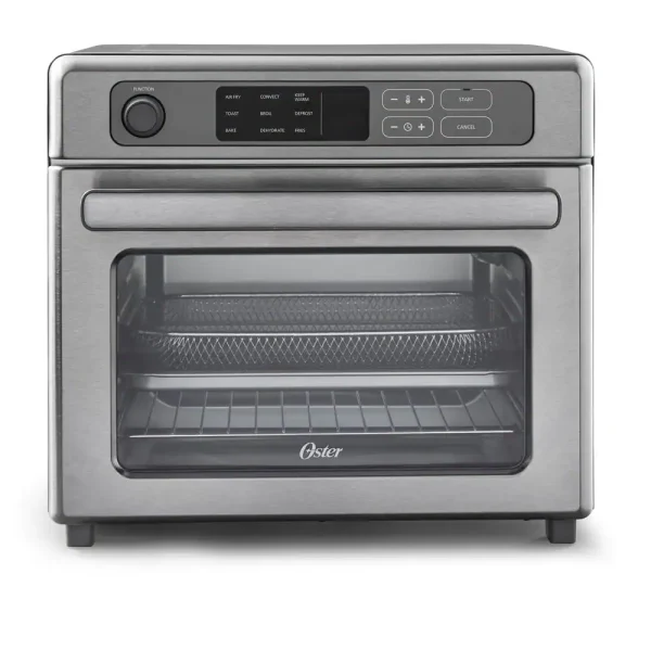 2115890 1400 W Brushed Stainless Steel Digital Air Fryer Oven 9-Function Countertop Oven with Convection