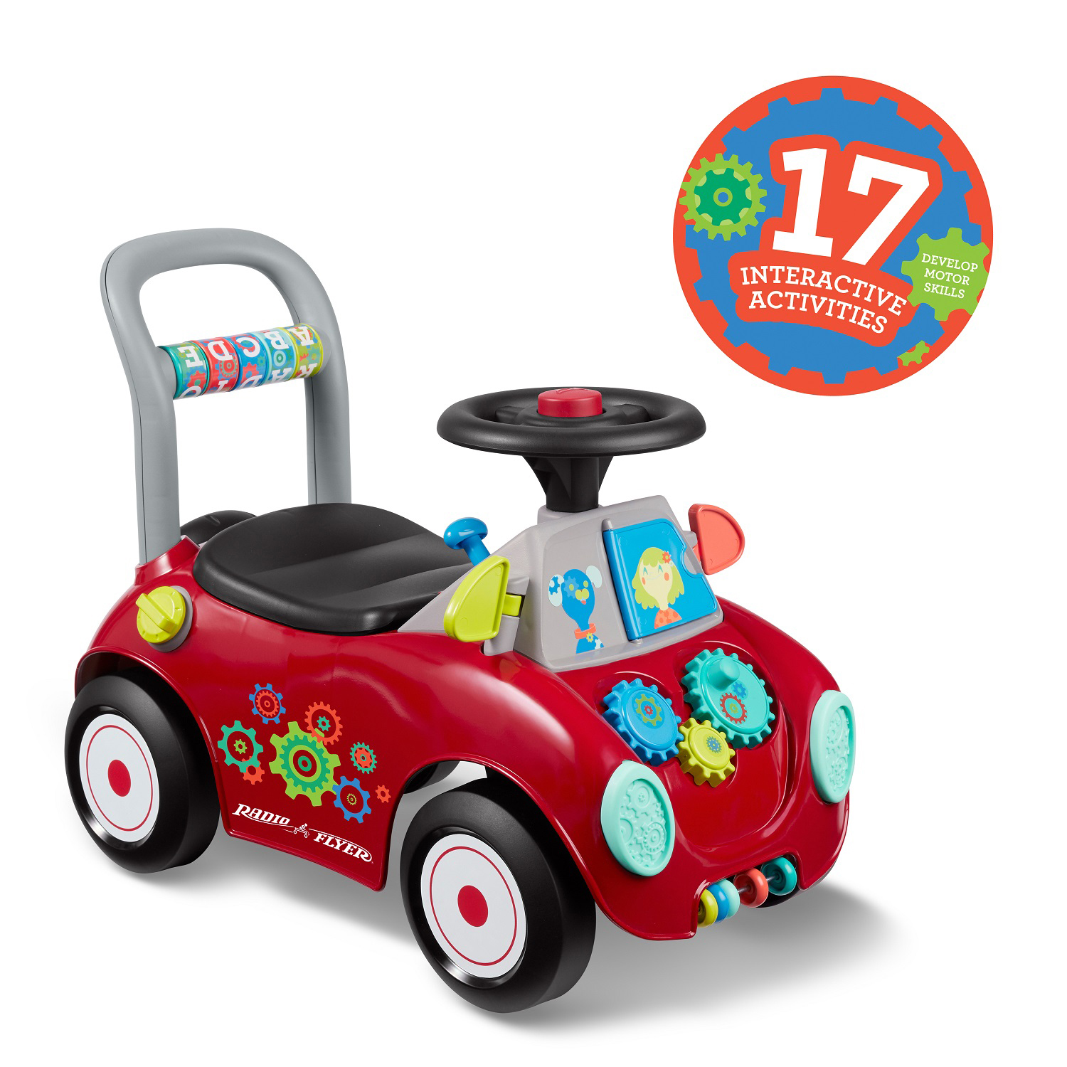 Busy Buggy, Ride-on and Push Walker, Red