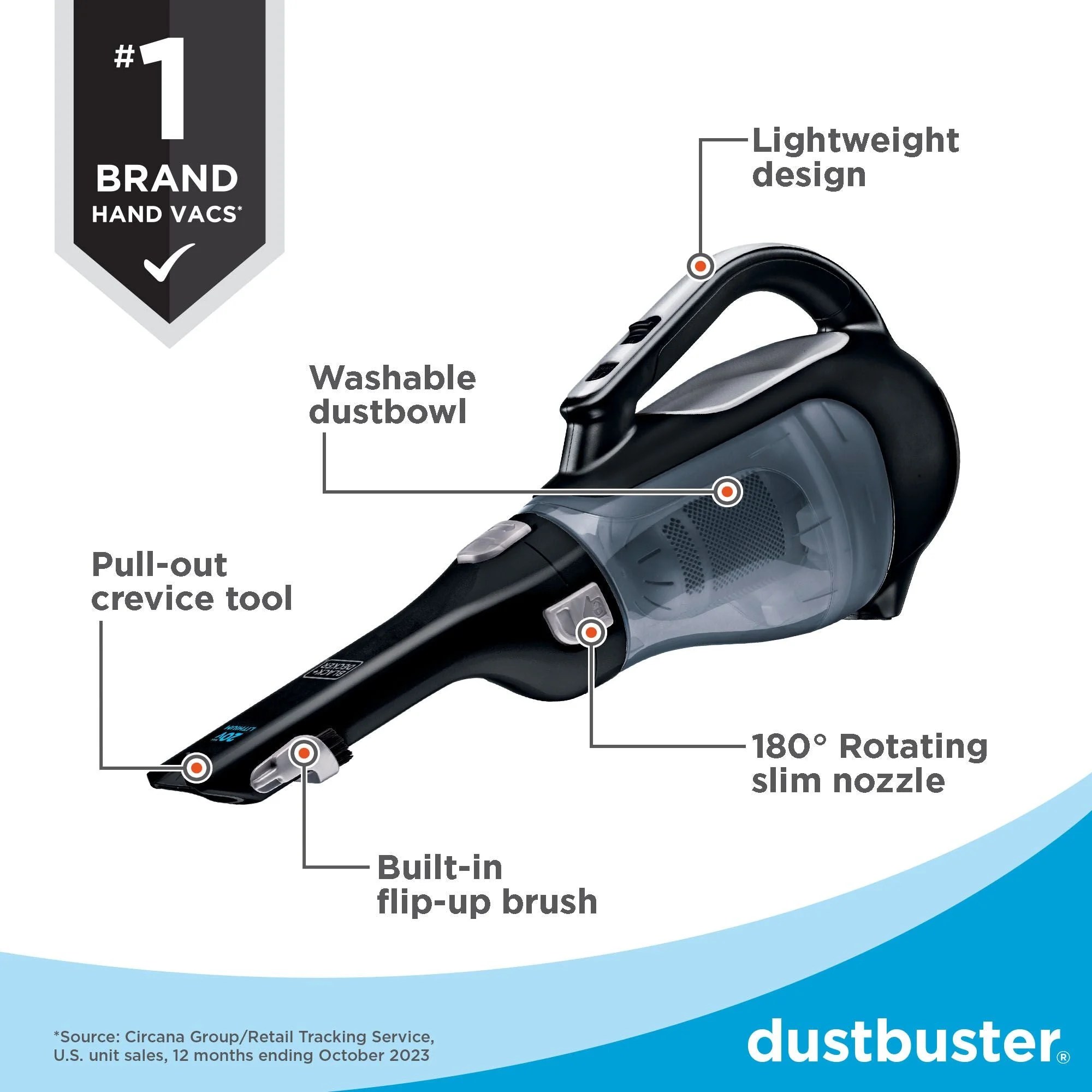 BLACK+DECKER 20V MAX* Lithium Handheld Vacuum, BDH2000L