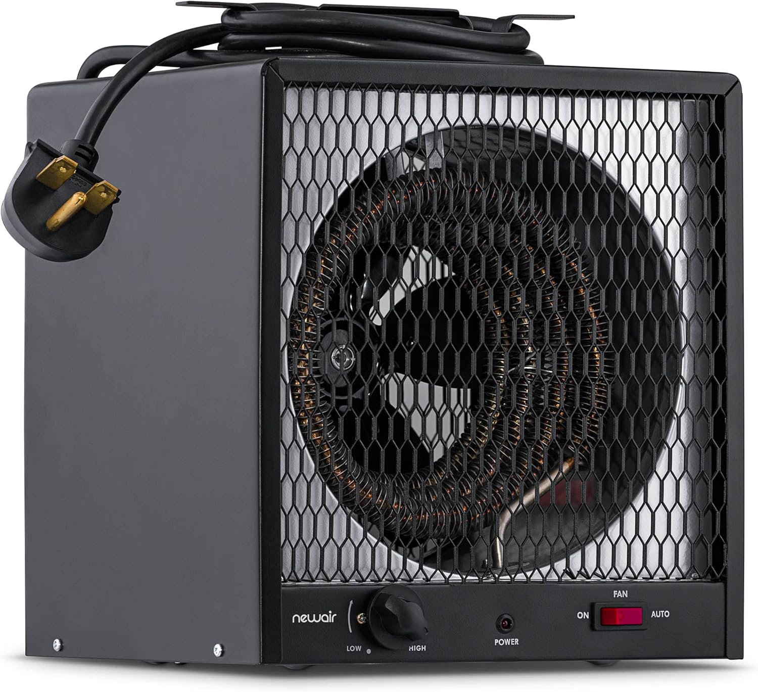 Portable Heater (240V) Portable Electric Garage Heater Heats Up to 600 sq. ft. with 6-Foot Cord Wrap and Carrying Handle | 5600 Watt Portable Electric Shop Heater for Garage and Work Shop
