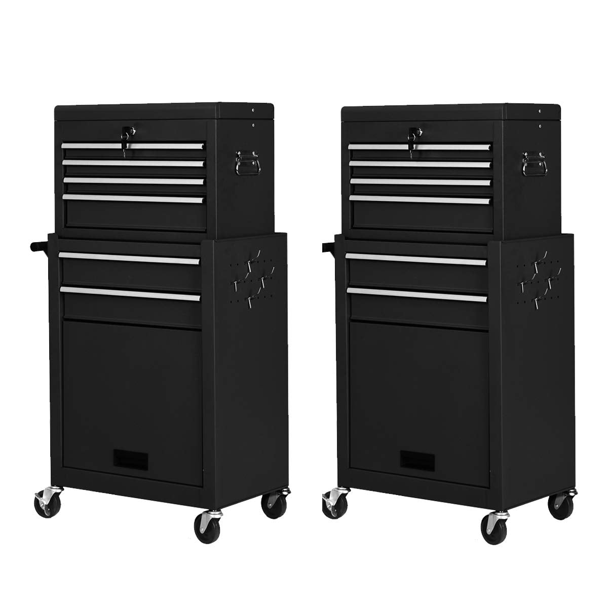 2PCS Rolling Chest, 6-Drawer Set of 2