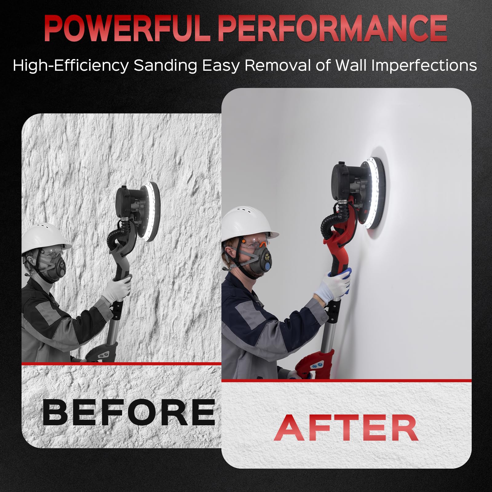 IMQUALI Drywall Sander with Vacuum Dust Collector