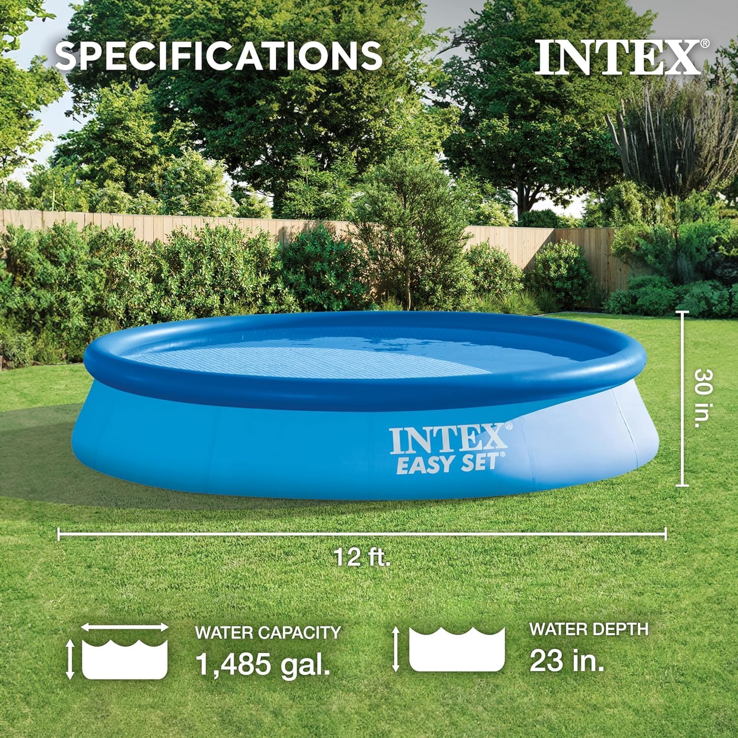 28167Eh Easy Set Inflatable Pool 15ft x 48in