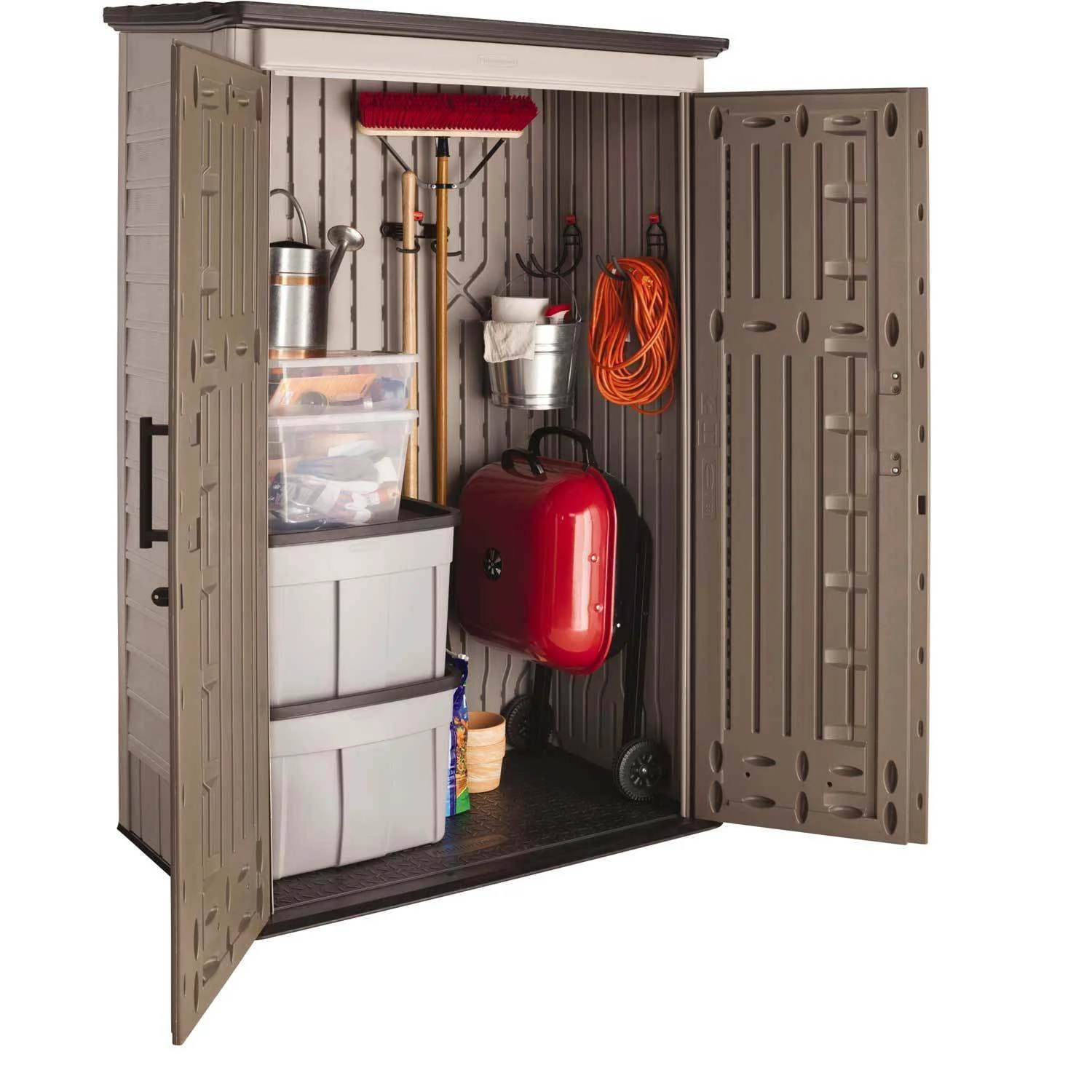 Outdoor Storage Shed, 52 Cu.Ft., Weather-Resistant, Lockable Doors